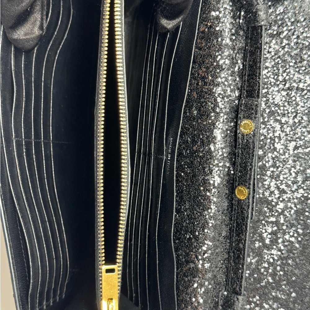 💯 Authentic YVES SAINT LAURENT Kate Monogramme Glitter Crossbody - Picture 10 of 12